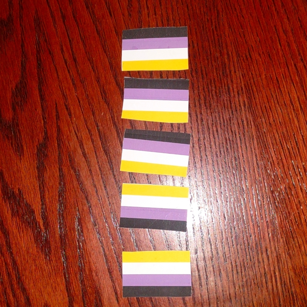 Non binary pride stickers